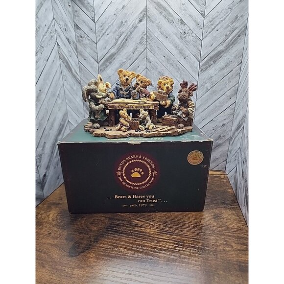 1996 Boyds Bears friends style #2278 Noah & Co Ark Builders Figurine number 1366 - Picture 1 of 11